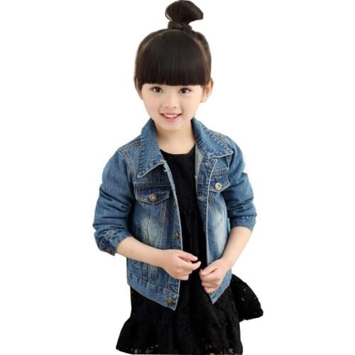 2018 Fashion Spring Children Outwear Coat Kids Denim Jacket Baby Boys Girls Outerwear Long Sleeve Denim Jackets Coats BC209