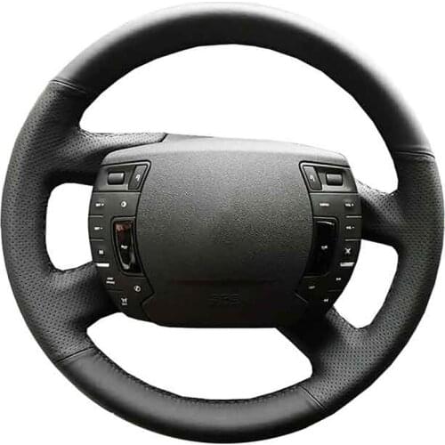 DIY Custom Original Car Steering Wheel Cover For Citroen C5 2008-2017 Leather Braid Cover For Steering Wheel Car Accessories
