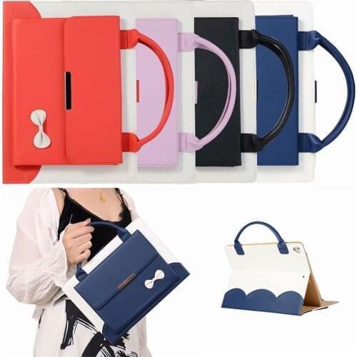 For iPad Pro 2020 Ladies Handbag Leather Case Bow Fashion Girl Stand Wallet Smart Cover Bags Protective Case for iPad Pro 11inch