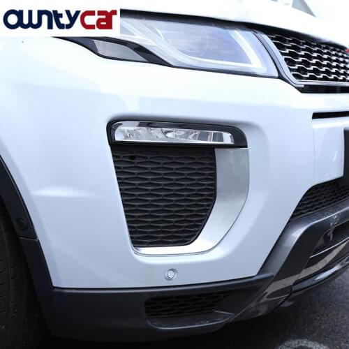 For Landrover Range Rover Evoque HSE Dynamic 2016 Car Accessories Front Fog Lamp Frame Trim ABS Chrome Auto Parts