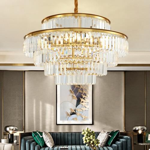 Modern Lustre Crystal Led Chandeliers Lighting Living Room Decor Led Pendant Chandelier Lights Dining Room Hanging Lamp Fixtures