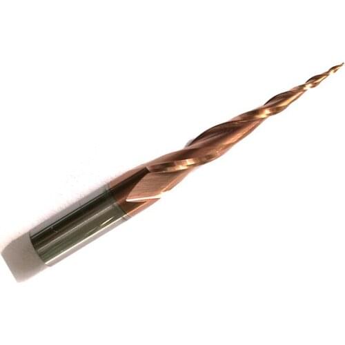 1pc R0.25*D6*30.5*50L*2F HRC55 Tungsten solid carbide Coated Tapered Ball Nose End Mill taper and cone endmills