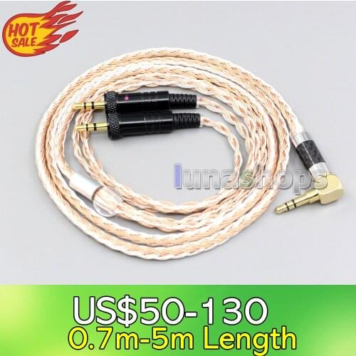 LN006711 XLR 4.4mm 2.5mm 16 Core Silver Plated OCC Mixed Earphone Cable For Sony MDR-Z1R MDR-Z7 MDR-Z7M2 With Screw To Fix