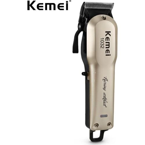 Kemei-1032 Professional Powerful Motor Hair Clipper Rechargeable Hair Trimmer Electric Razor 4 Guide Combs Hair Cutting Machine