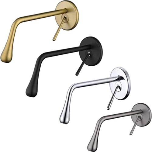 Matte Black/Grey/Brushed gold/Chrome Brass Water Drop Design Hot And Cold Water Mixer Taps Bathroom Basin Faucet