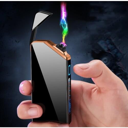 Custom Double Arc Plasma Lighter USB Rechargeable Cigarette Lighter