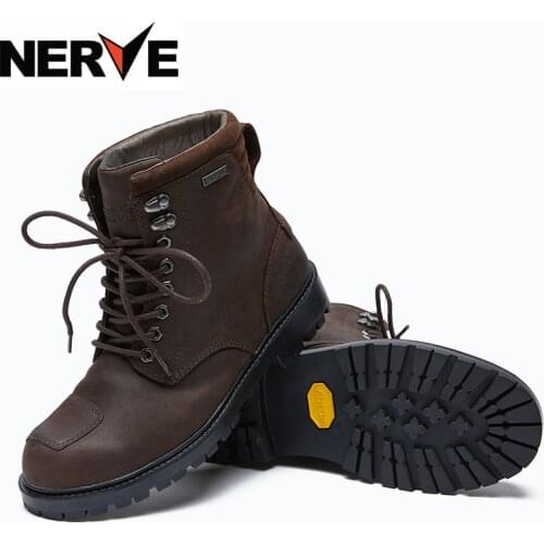 NERVE motorcycle riding shoes four seasons waterproof motorcycle racing retro Martin boots short boots knight equipment summer