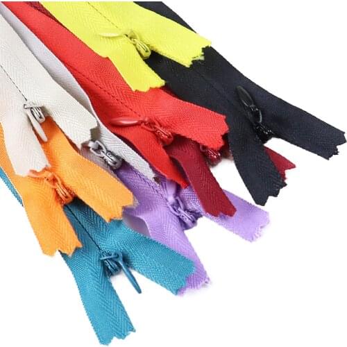 3# Invisible Zipper for Sewing 30-60 CM/12-24" Long Nylon Coil Zipper Tailor Handicraft Clothes Accessories 10 Pcs Wholesale