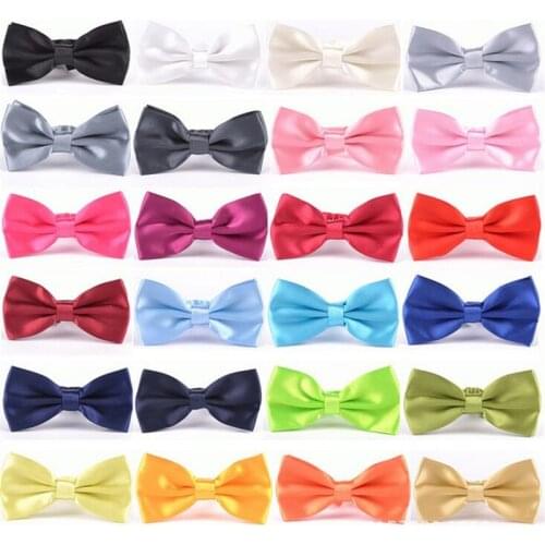 Newest High Quality Classic Satin Bowtie 1 PC Gentleman Men Necktie For Wedding Party Adjustable Bow tie