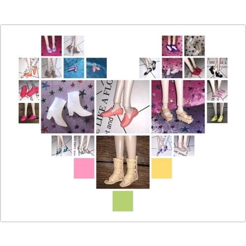 1/6 New Original multiple Colorful Doll Accessories Fashion Sneaker Flat Shoes Genuine Sandals Shoes for Barbie Doll Shoes