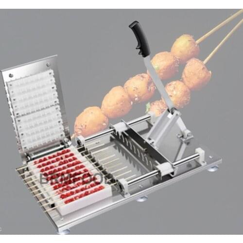 Wholesale Price Commercial Stainless Steel Manual Lamb Beaf Meat Skewer Wearing Machine/doner Kebab Wear String Machine