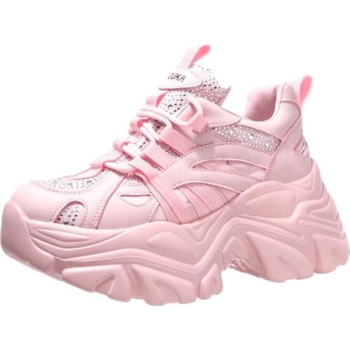 Daddy Shoes Womens Ins Trendy Spring and Autumn 2021 New All-Matching Internet-Famous Platform Thick Bottom Heightened Sneakers