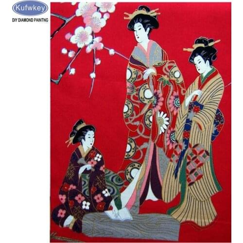 Sale Diamond Embroidery 5D DIY,japanese woman Diamond Painting,,Full,Cross Stitch,Diamond Mosaic,Bead Picture,Diamant Home Decor