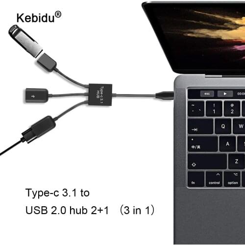 Multiple OTG Connector Adapter USB 3.1 Type C Hub to 3/4 USB 2.0 Port HUB 3/4 USB Ports Type-C USB Power Charging Hub Cable