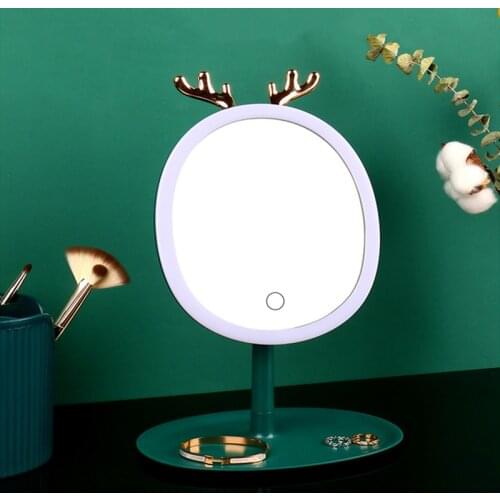 Make up organizer led mirror for cosmetic