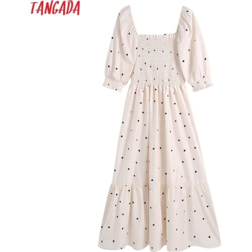 Tangada Summer Polka Dot Dresses