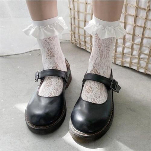 Lolita Sweet Lace Princess Socks Women Ruffled Ankle Socks Spring Summer Lace Short Socks B1817