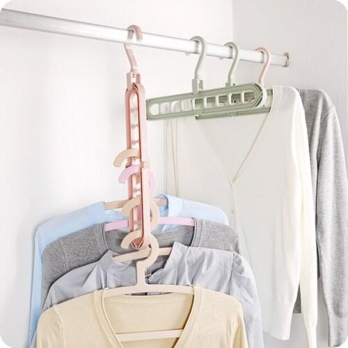 Clothes Hanger Organizer Multi-port Support Multifunction Plastic Scarf Circle Clothes Hanger Clothes Drying Rack Space Saving