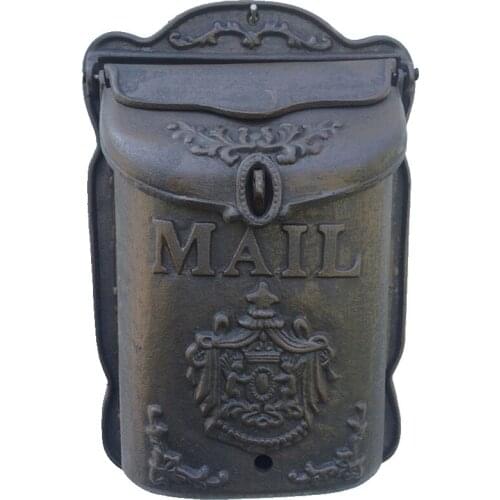 Vintage Dove Large Cast Iron Wall Decor Letter Box European Home Outside Non Water-proof Wall Mounted Iron Newspaper Mailbox