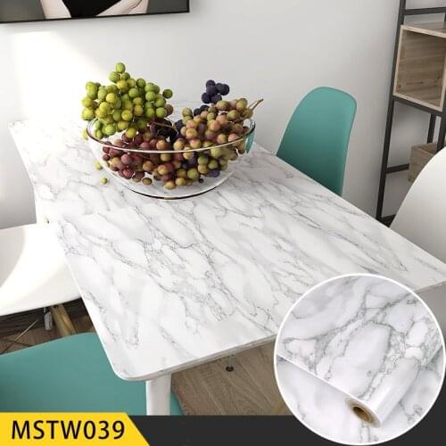 Waterproof and oil-proof marble wallpaper contact pvc wall sticker self-adhesive kitchen cabinet countertop furniture renovation