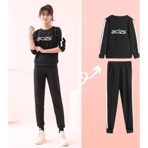 Womens Tracksuits Hooded Sweatshirts New Autumn Winter Long Sleeve Sweater Oversize Hoodies Solid Pullover Jacket Two-piece suit