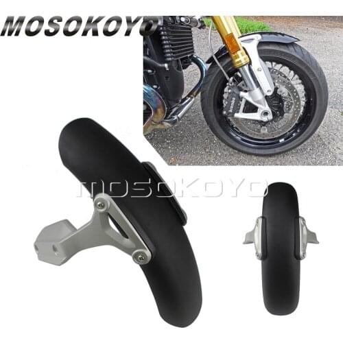 1x Motorcycle Black Aluminum Front Wheel Fender Mudguard with Bracket Kit for or BMW R NINE T R9T 2014 2015 2016 2017 2018