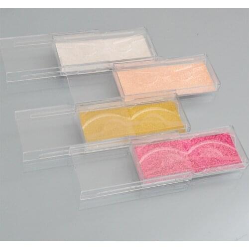 20/pack wholesale clear lash case eyelash packaging box lash boxes package glitter sliding plastic case trays holder bulk vendor