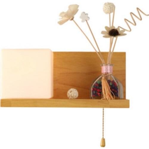 2019 Japanese Style Modern Creative Concise Art Wood Wall Lamp Loft Parlor Study / Bedroom Decoration Light Free Shipping