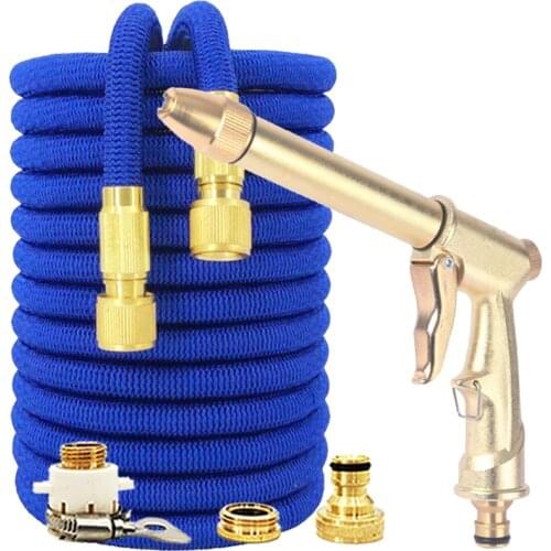 25ft-150ft Magic Telescopic Hose Garden Hose High Pressure Metal Water Gun Set For Household Cleaning. Car Wash Garden Watering