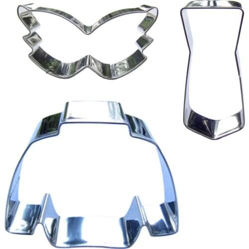 Shirts, Masks, Neckties shape 3 pieces biscuit cutting molds, baking tools, cake decorating soft candy tools