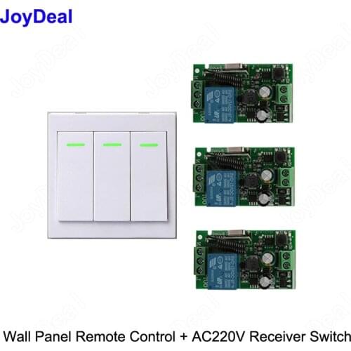 433Mhz Wireless Relay Remote Control Switch AC 110V 220V Receiver 86 Wall Panel Transmitter Hall Bedroom Ceiling Lights Switches