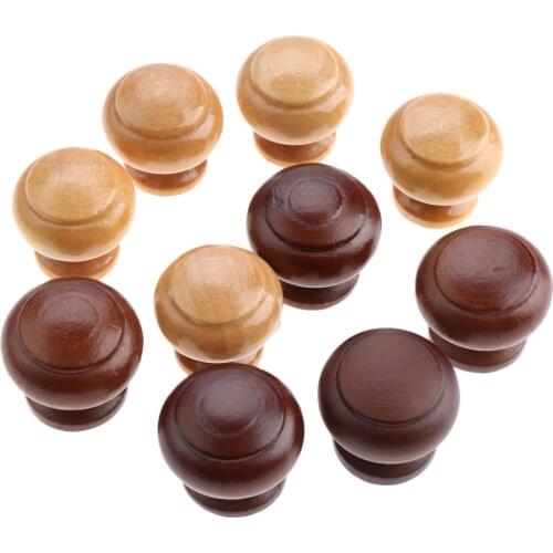 5Pcs Natural Wood Cabinet Drawer Pull Handles Cabinet Knobs and Handles Cupboard Door Furniture Handles Pulls Furniture Hardware