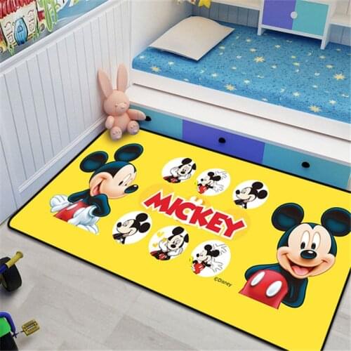 80x160cm Yellow Mickey Baby Play mat Anti-slip Carpets for Living Room Large Carpet Cute Floor Mat Children Floor Pads