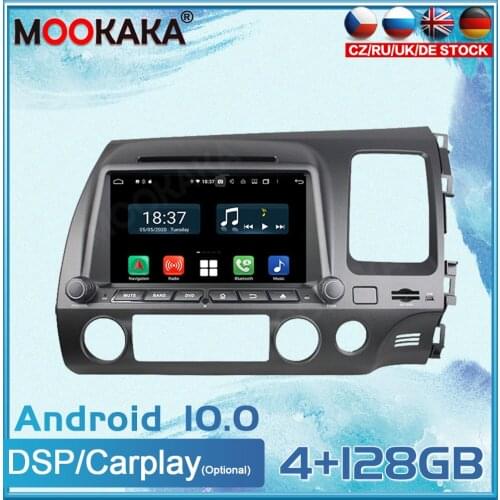 Android 10 For Honda Civic 2006-2011 Car Multimedia Player GPS Navigation Head Unit Auto Radio Stereo Tape Recorder Carplay