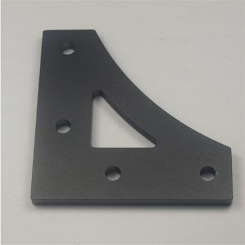 Anodized aluminum alloy Frame Connector v2.0 profile corner plate black color 5mm thick For DIY LulzBot TAZ 3D printer