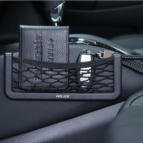 Car Seat Side Back Storage Net Bag Phone Holder Pocket Organizer for Toyota Hilux surf vigo revo 2017 2018 Accessories