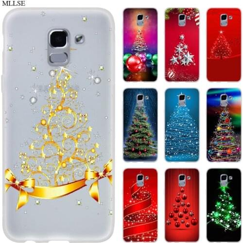 Phone Case For Samsung Galaxy j6 J8 J7 J5 J3 J4 Plus 2018 2017 2016 J610 Prime Soft Coque christmas tree Pattern