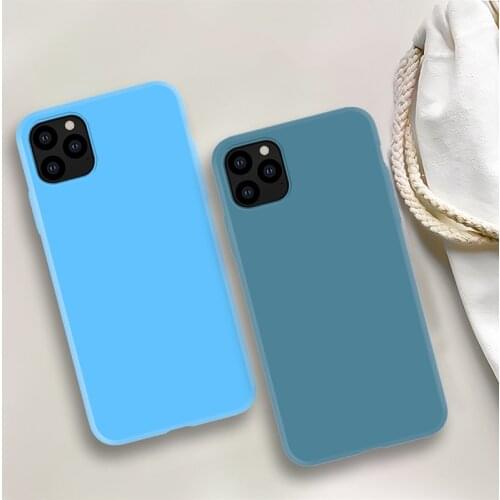 Smartphone Colorful Case for iPhone 12 Pro Max Coque Soft TPU Candy Color Phone Case for iPhone 11 XR X XS 7 8 6 6S Plus SE 2020