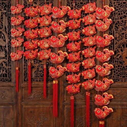 Decoration pendant living room new year ox year chinese knot