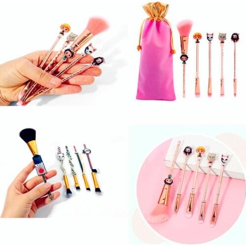 Demon Slayer Makeup Brush Gift for Girls Anime Model Toys Kimetsu No Yaiba Nezuko Girlfriend Birthday Fashion Accessories Craft