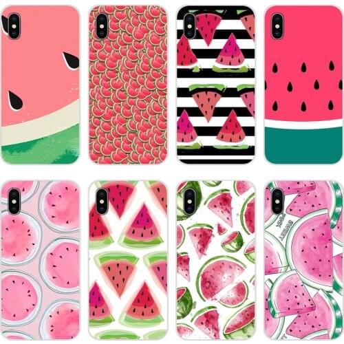 For Apple iPhone X XR XS 11 12Pro MAX 4S 5S 5C SE 2020 6S 7 8 Plus ipod 5 6 Soft Covers Fruit watermelon melon Newest Super Cute