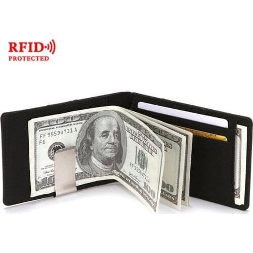 Men Business Aluminum Cash Card Holder RFID Blocking Slim Metal Wallet Coin Purse Card Case Credit Card Wallet Rfid Dollar Clip