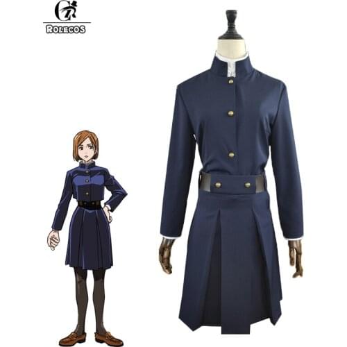 ROLECOS Anime Jujutsu Kaisen Kugisaki Nobara Cosplay Costume Yuuji Itadori Megumi Fushiguro Cosplay Costume Halloween Full Set