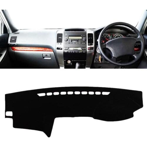 Car Dashboard Cover Mat Pad Dashmat Sun Shade Instrument Covers Carpet For Toyota Land Cruiser Prado 2003- 2009 Accessories RHD
