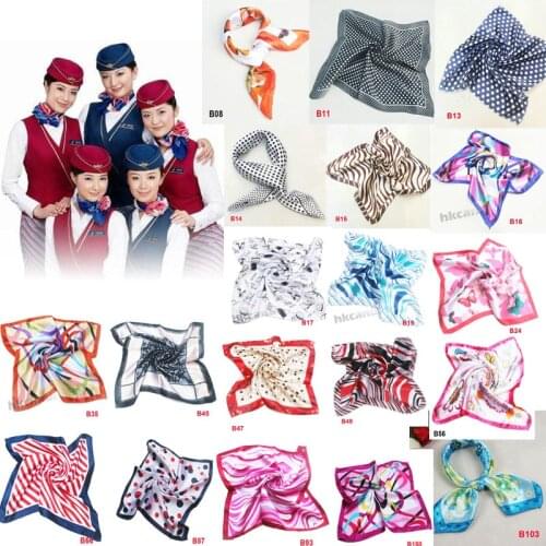 10pcs Lots Fashion scarf Silk Head neckerchief elegant Accessories Necklace Pattern Headscarf offices Ladies Women student
