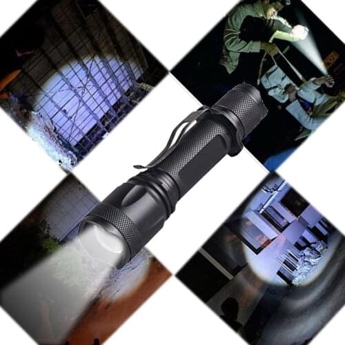 New 10W Powerful Flashlight USB Rechargeable LED Flashlight Zoom Light Metal Aluminum Torch Light 18650 For Camping Hunting