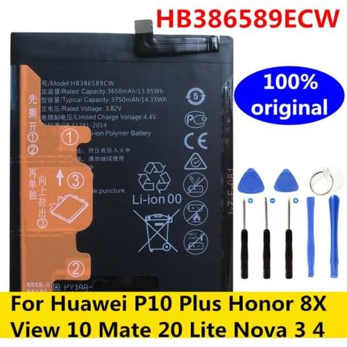 Original 3750mAh Battery For Huawei Mate 20 Lite / P10 Plus / Honor 8X View 10 V10 Nova 3 4 BKL-L09 BKL-AL20 BKL-AL00 Batteries