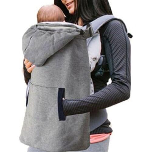Toddler kids Girls Boys Baby newborn pocket casual Carrier Wrap Comfort Sling Winter Warm Cover Cloak Blanket Grey one pieces