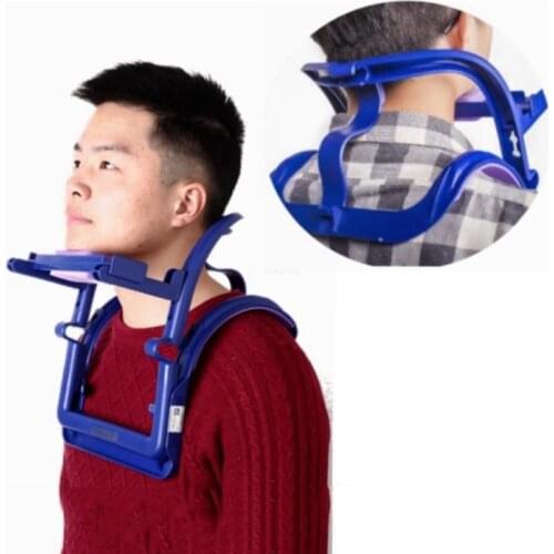 Simple cervical bracket with anteversion tension and back arch for correction and fixation of cervical spontaneous curvature