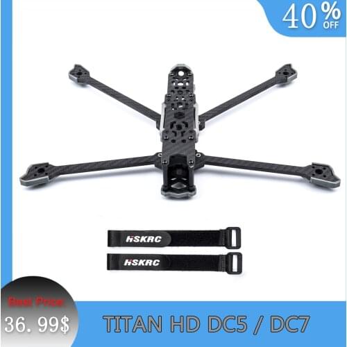 TITAN DC5 V1.4 DC5-HD 222mm / DC7 DC7-HD 333mm 7inch HD Freestyle 5mm Arm Carbon Fiber Frame w/ HD Air Unit TPU Parts FPV Drone